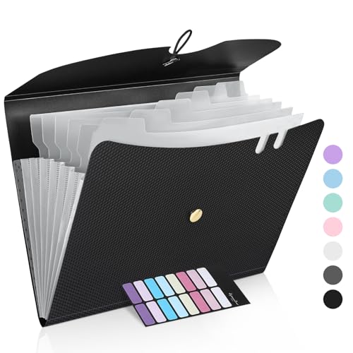Modern Sooez 7 Pocket Expanding File Folder, exclusive Accordion File Organizer,