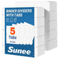 Eco-Friendly SUNEE Binder Dividers with Tabs for 3 for Daily Use