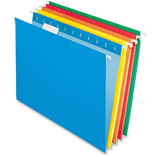 Smart Home Pendaflex Hanging File Folders, Letter Size, Assorted Colors, 1/5-Cut Adjustable Collection