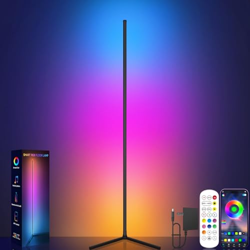Tyute Corner Floor Lamp, RGB LED Corner Lamp with Essentials