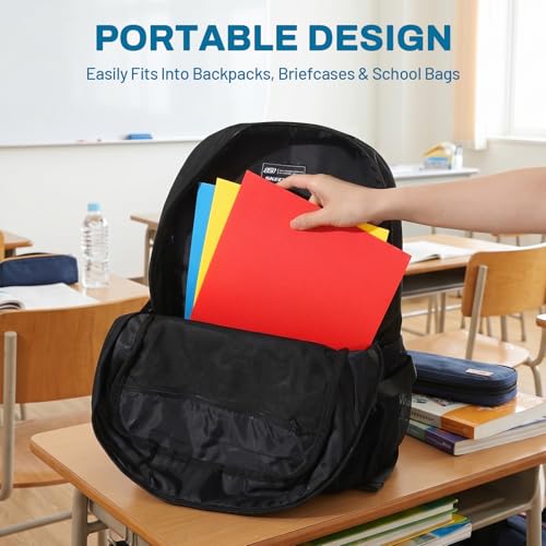 refined SUNEE Folders with Pockets(25 Pack, Assorted Colors), 2 Pocket Set