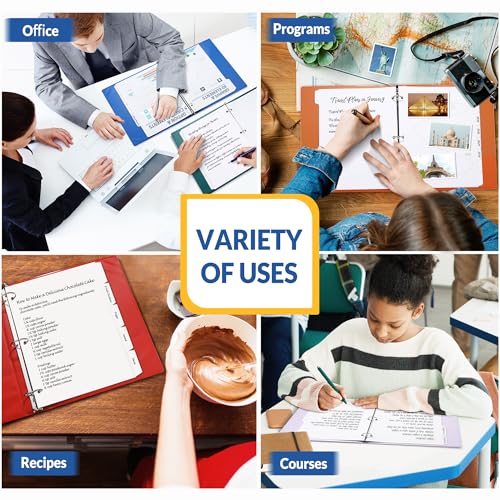 Eco-Friendly SUNEE Binder Dividers with Tabs for 3 for Daily Use